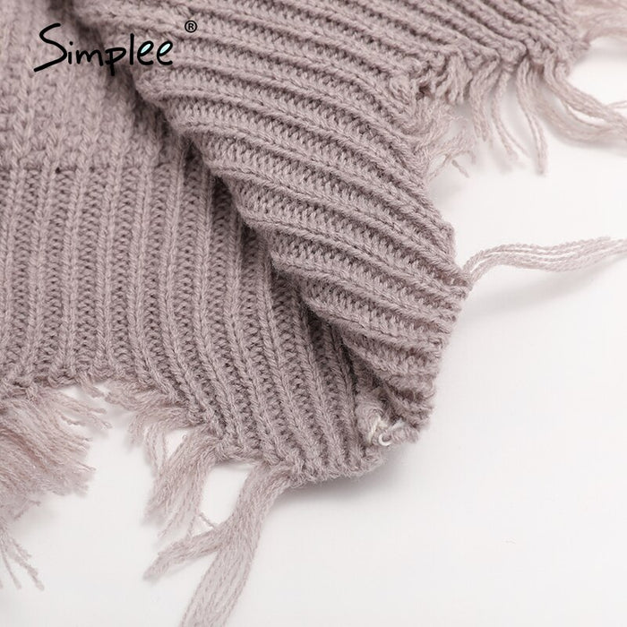 Simplee autumn winter 2020 knitted sweater